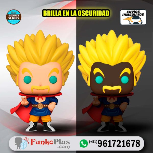 Funko Pop Dragon Ball Mr Satan Super Saiyan GLOW Brilla en la oscuridad