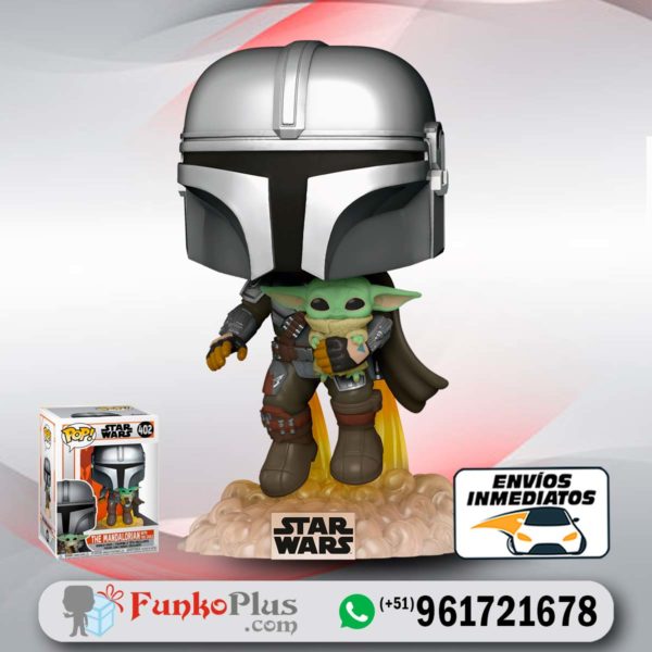 Funko Pop Star Wars Mandalorian y Grogu Baby Yoda