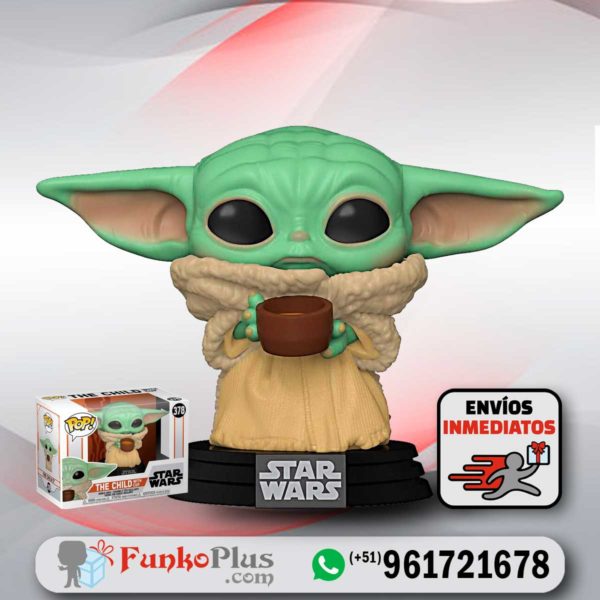 Funko Pop Star Wars Baby Yoda con taza
