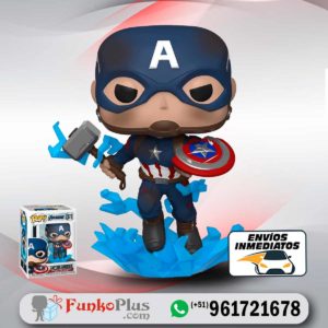 Funko Pop Marvel Avengers Endgame Capitán América con Martillo