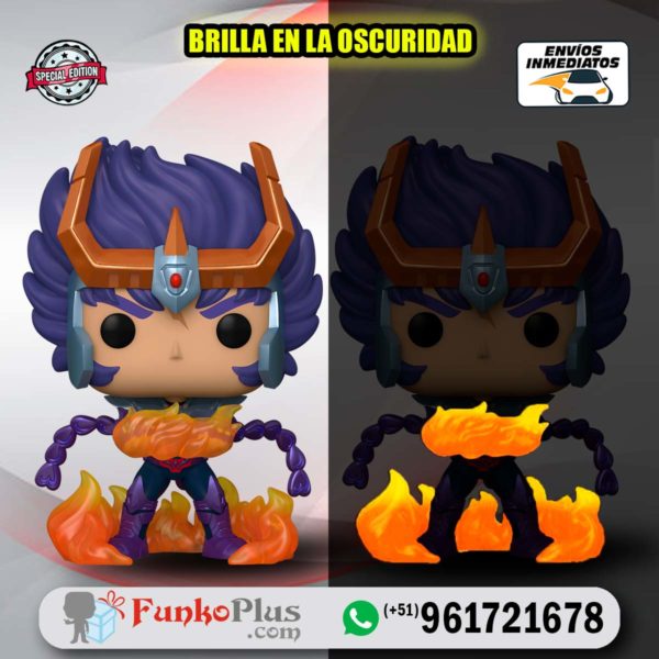 Funko Pop Caballeros del Zodiaco Fénix Ikki Glow Brilla en la Oscuridad