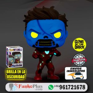 Funko Pop Marvel What If Iron Man Zombie GLOW Brilla en la Oscuridad