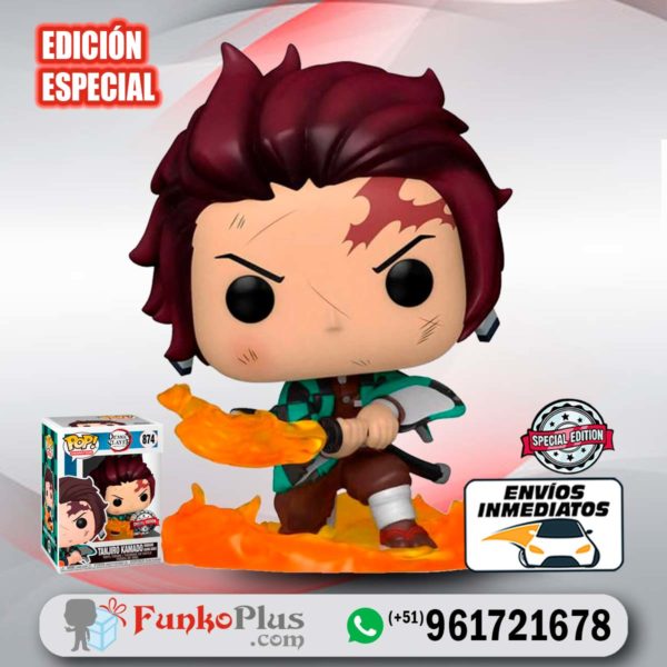 Funko Pop Demon Slayer Tanjiro Kamado Danza del dios del Fuego