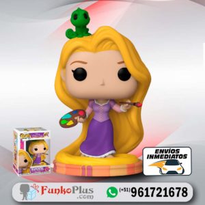 Funko Pop Disney Princesas Rapunzel con Camaleón Pintando