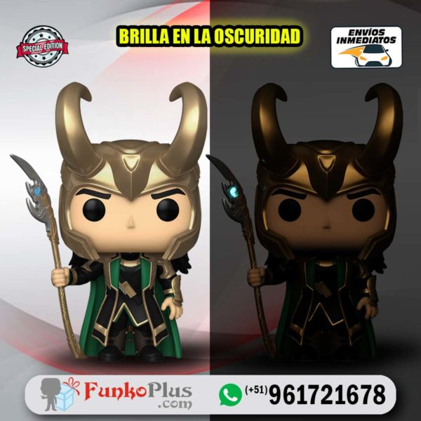 Funko Pop Marvel Avengers Loki GLOW Brilla en la Oscuridad