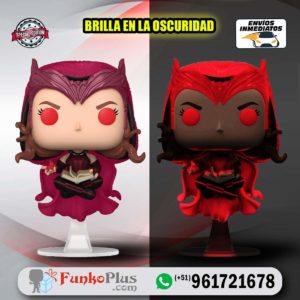 Funko Pop Marvel Wandavision Scarlet Witch Wanda GLOW Brilla en la Oscuridad