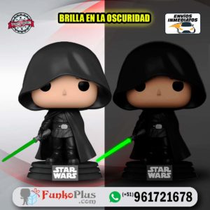 Funko Pop Star Wars Mandalorian Luke Skywalker GLOW Brilla en la oscuridad