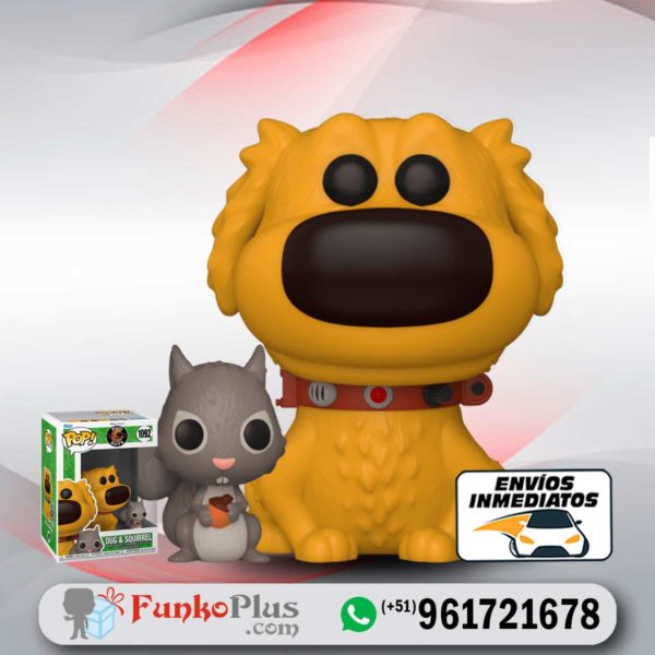 Funko Pop Disney UP Perro Dug con Ardilla