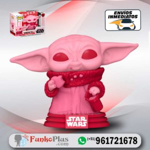 Funko Pop Star Wars Mandalorian Baby Yoda Grogu Amor San Valentín