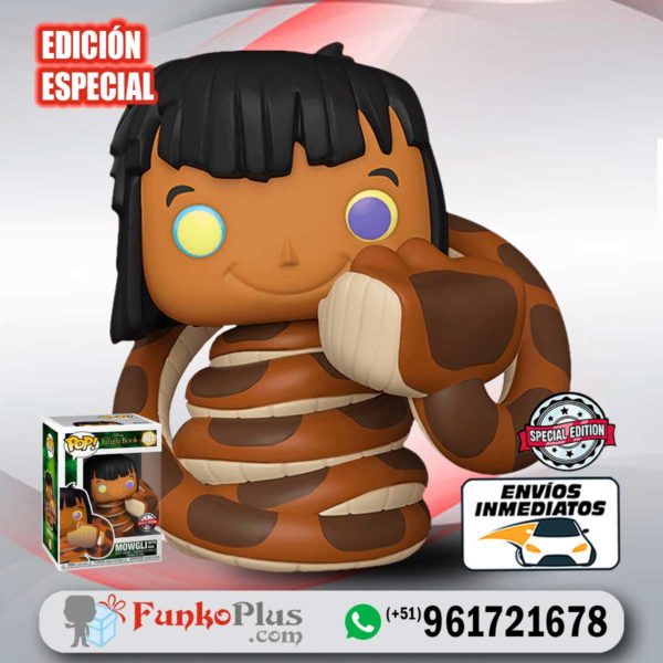 Funko Pop Disney El Libro de la selva Mowgli y serpiente Kaa