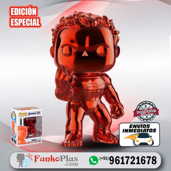 Funko Pop Marvel Avengers Endgame Hulk Rojo Cromado