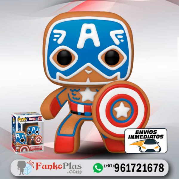 Funko Pop Marvel Avengers Navidad Capitán América Galleta