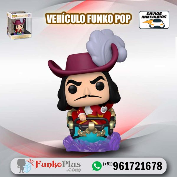 Funko Pop Ride Disney Peter Pan Capitán Garfio en vagón