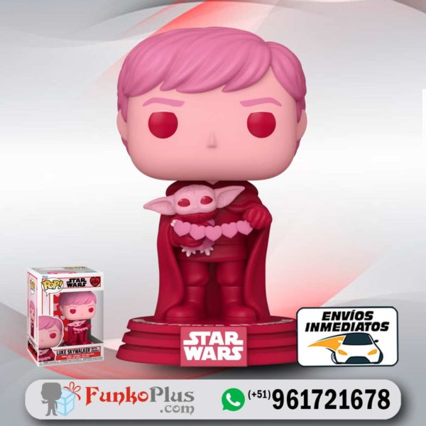 Funko Pop Star Wars Luke Skywalker y Grogu Baby Yoda San Valentín