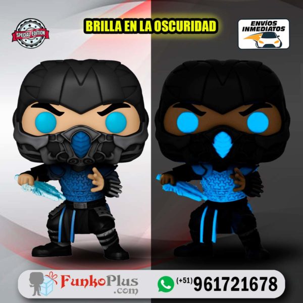 Funko Pop Mortal Kombat Sub Zero GLOW Brilla en la Oscuridad