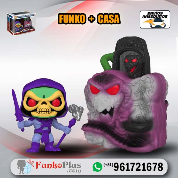 Funko Pop Town He Man Amos del universo Skeletor y la Montaña Serpiente