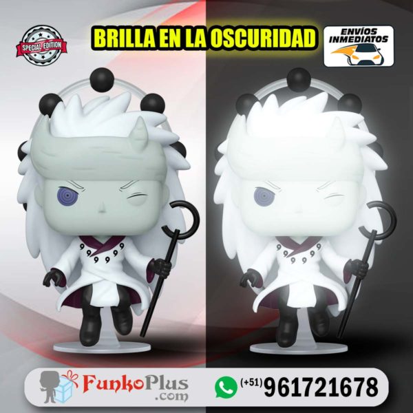 Funko Pop Naruto Madara Uchiha Six Paths Sabio de los 6 Caminos GLOW Brilla en la oscuridad