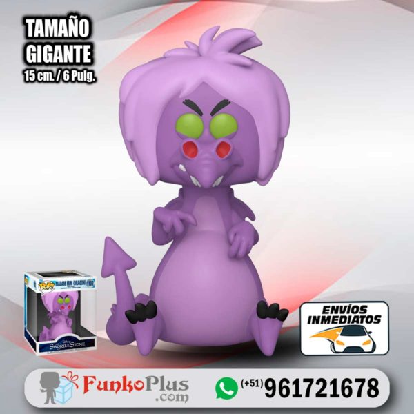 Funko Pop Disney La espada en la piedra Bruja Madam Mim dragón 6 pulgadas