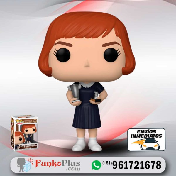 Funko Pop Gambito de dama Beth Harmon con trofeos