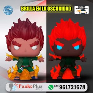 Funko Pop Naruto Might Guy Ocho Puertas Eight inner gates Gai Sensei GLOW brilla en la oscuridad