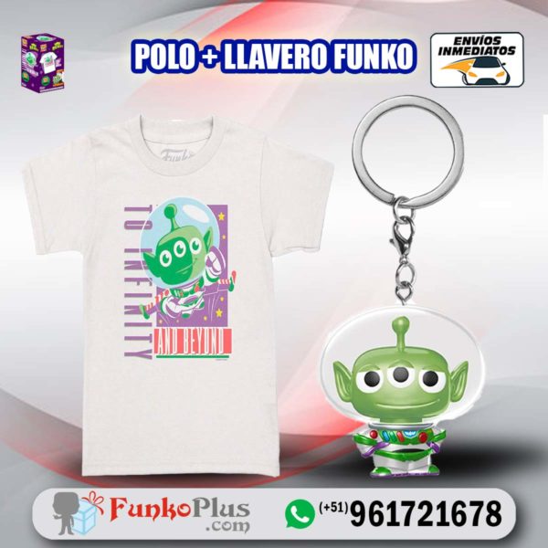 Llavero Funko Pop Disney Toy Story Alien Remix Buzz Lightyear y polo Funko para niño