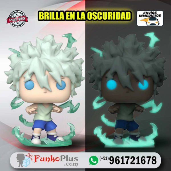 Funko Pop Hunter x Hunter Killua Godspeed CHASE GLOW Brilla en la oscuridad