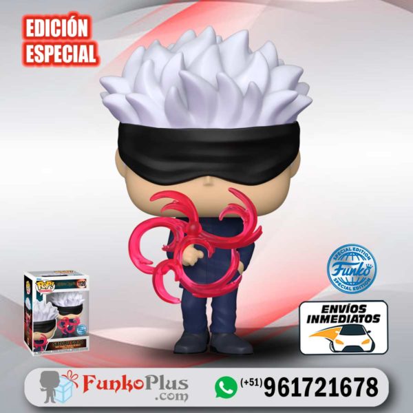 Funko Pop Jujutsu Kaisen Satoru Gojo resplandor rojo