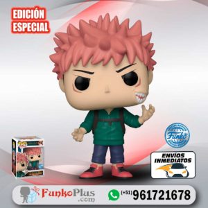 Funko Pop Jujutsu Kaisen Yuji Itadori con boca de Sukuna