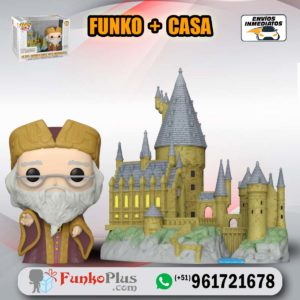 Funko Pop Town Harry Potter Albus Dumbledore con Hogwarts