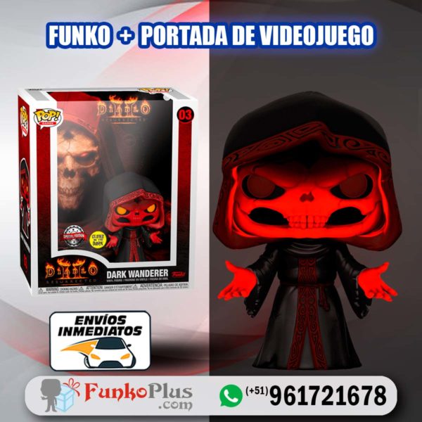 Funko Pop Videogame Cover Diablo 2 Dark Wanderer GLOW Brilla en la oscuridad