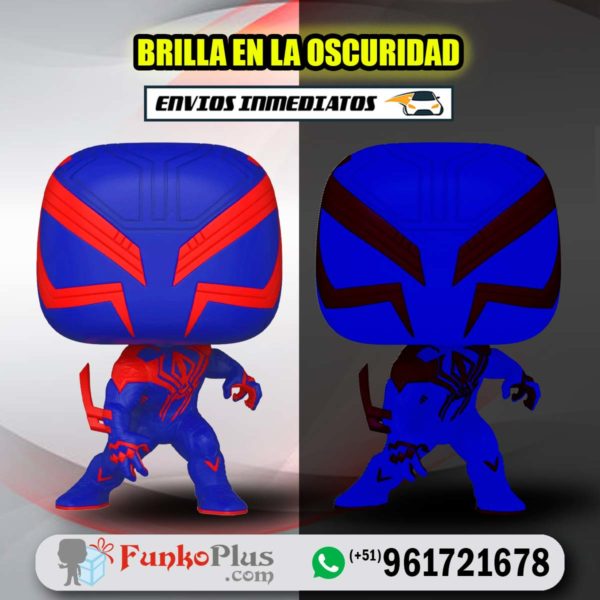 Funko Pop Marvel Spiderman Across The Spider verse Spiderman 2099 Miguel O'Hara GLOW Brilla en la oscuridad