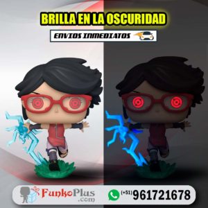 Funko Pop Naruto Boruto Sarada Uchiha Sharingan GLOW Brilla en la oscuridad