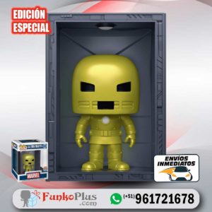 Funko Pop Marvel Iron Man Hall of Armor Modelo 1 Armadura Dorada